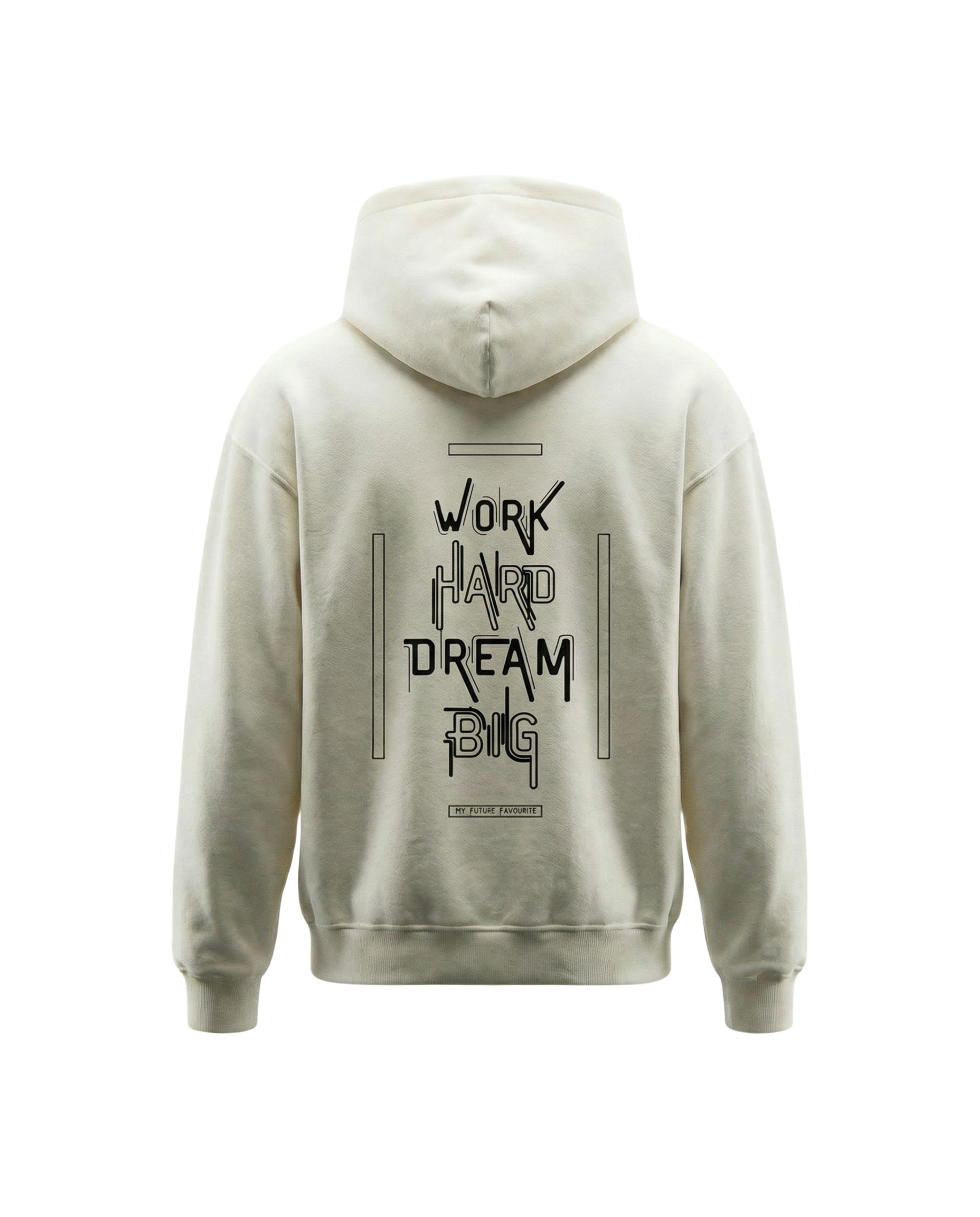 FAVR Oversized Hoodie WORK HARD – DREAM BIG - Front and back print