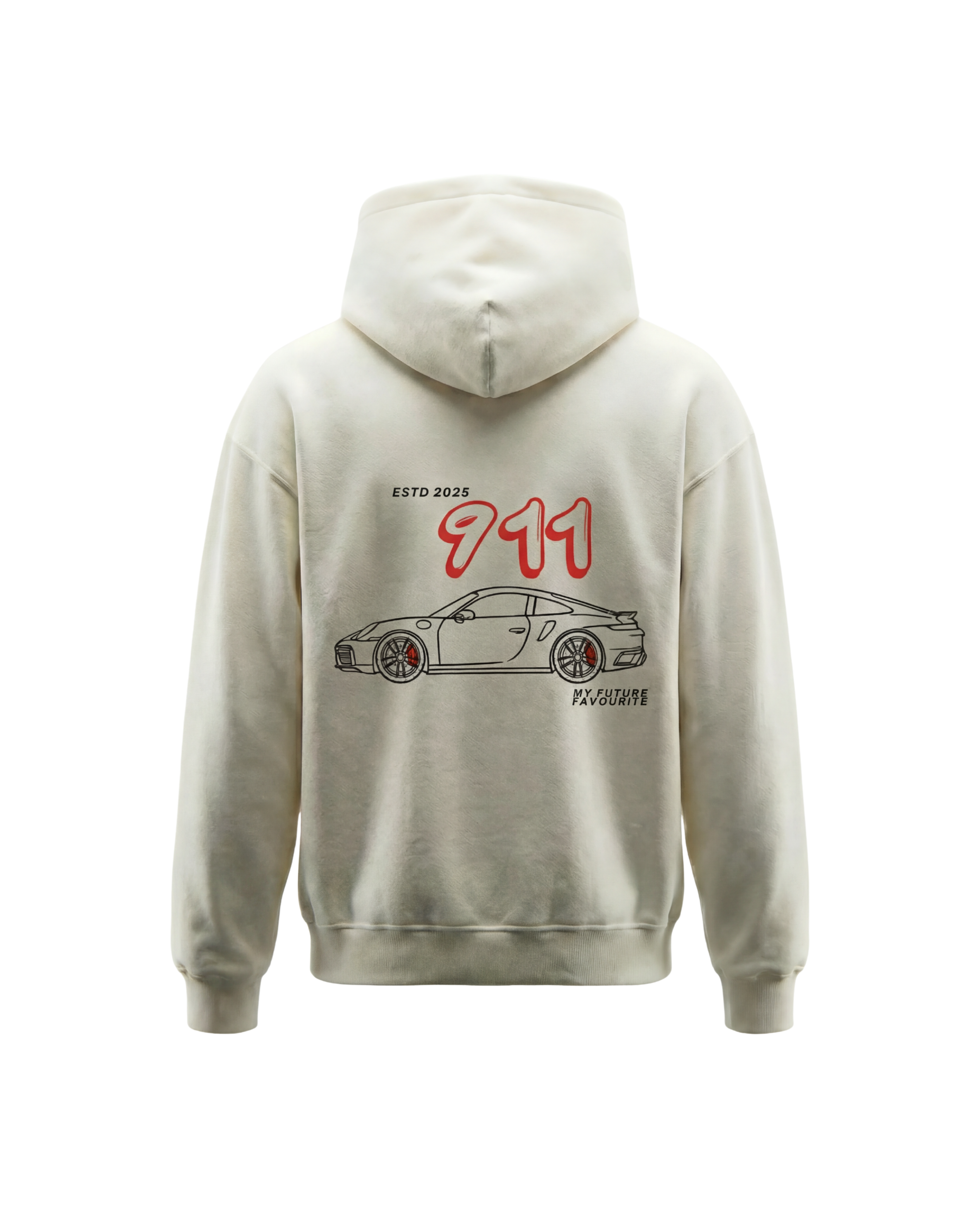 FAVR Oversized Hoodie 911 - Back print