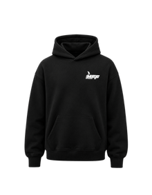 FAVR Logo Oversized Hoodie in Schwarz mit minimalistischem Design