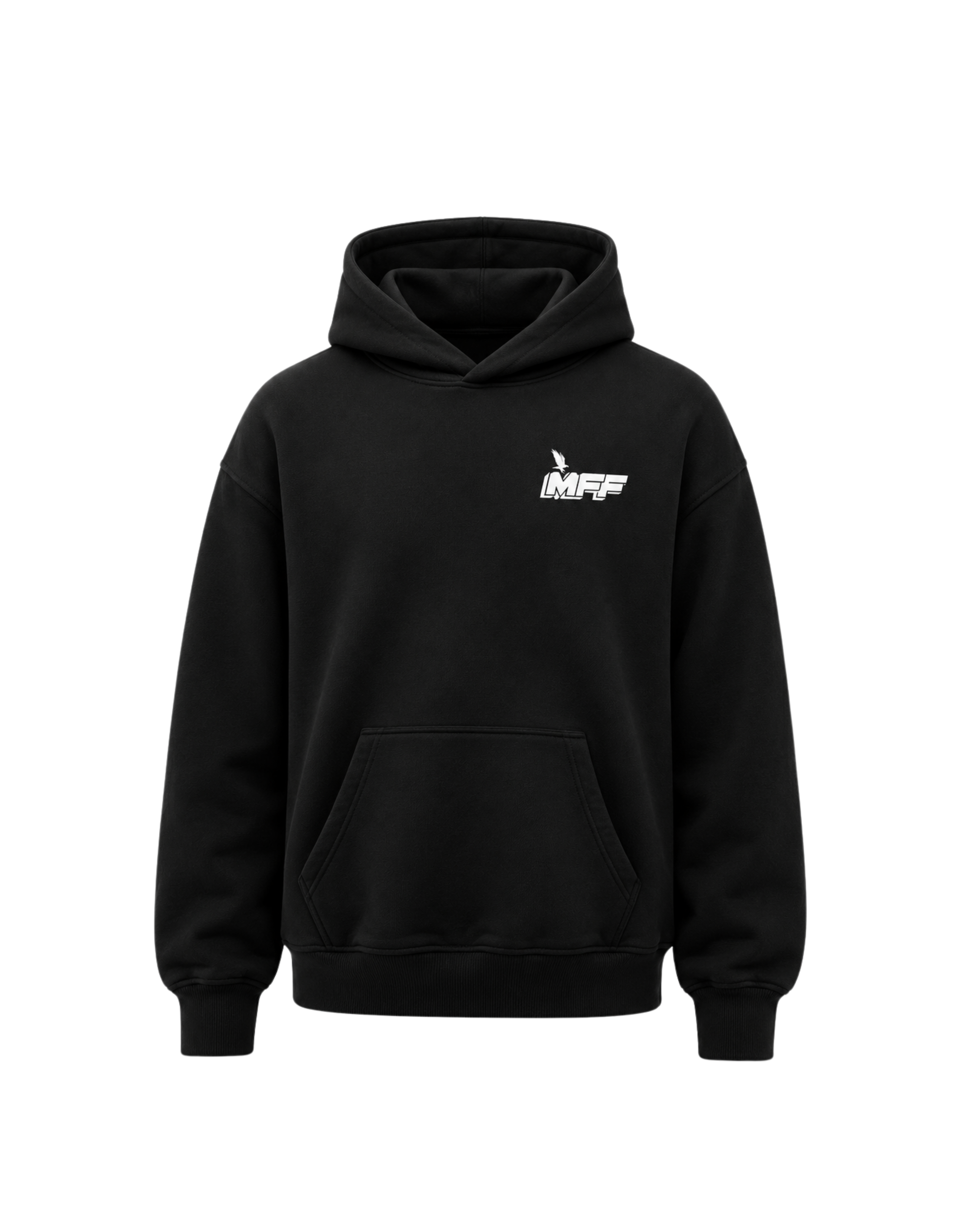 FAVR Logo Oversized Hoodie in Schwarz mit minimalistischem Design