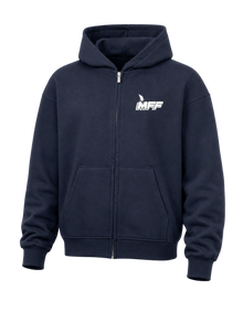 FAVR Oversized Zipper Hoodie in Schwarz mit Frontlogo