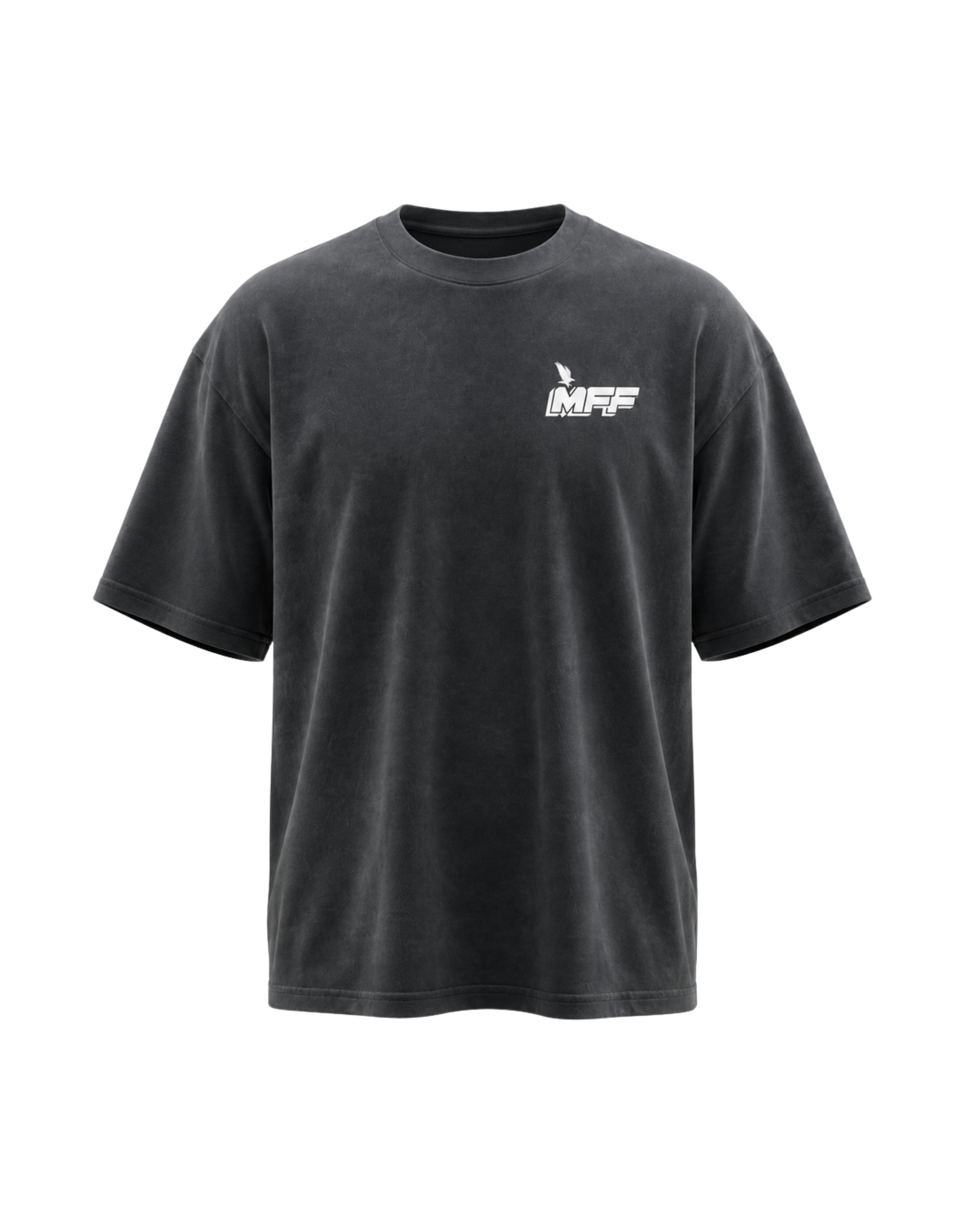 FAVR Logo Oversized T-Shirt in Washed Black