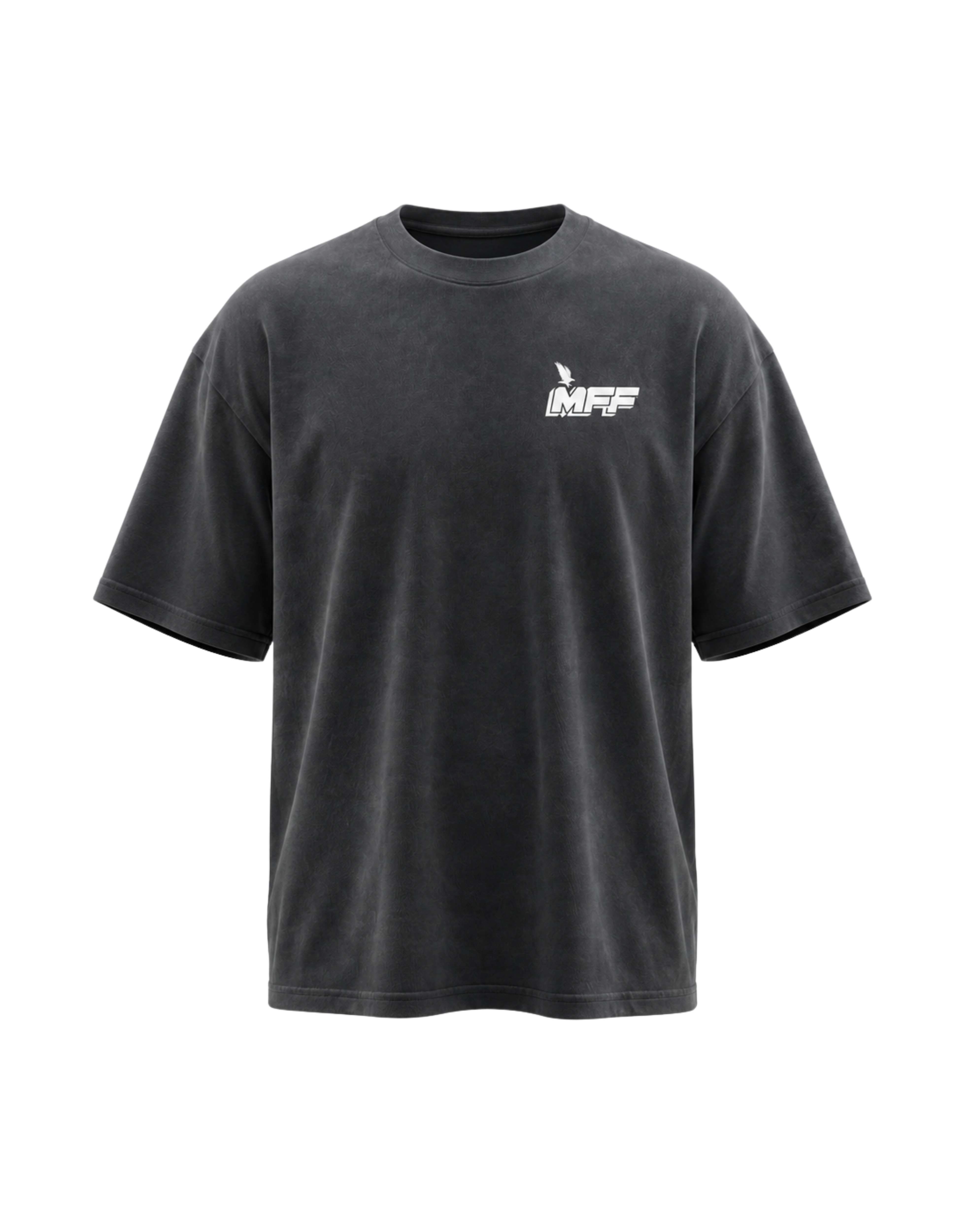 FAVR Logo Oversized T-Shirt in Washed Black